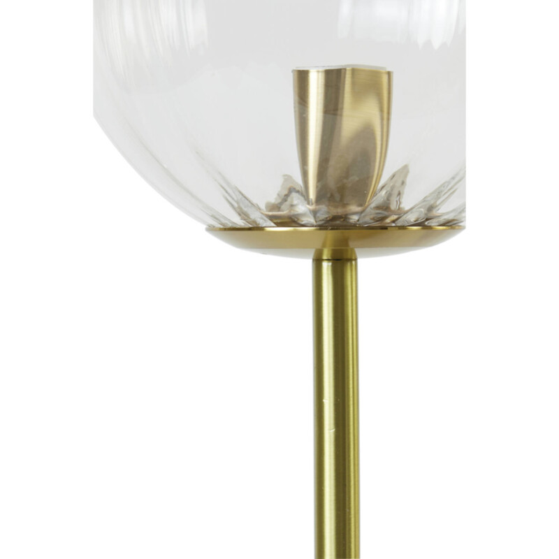 Lámpara de mesa clásica dorada con esfera de vidrio lechoso Light and Living Magdala - Imagen 6