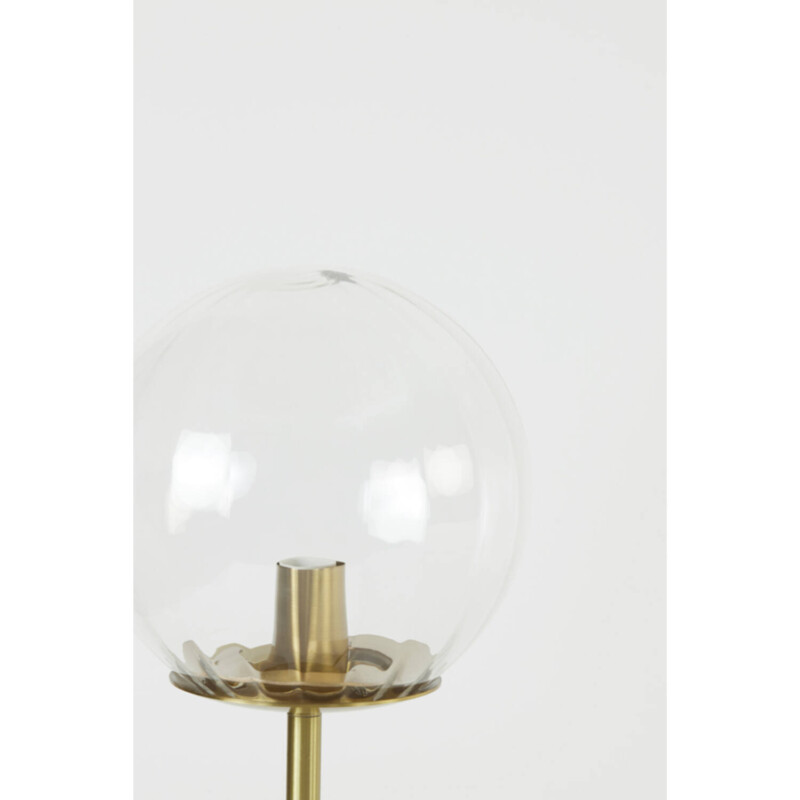 Lámpara de mesa clásica dorada con esfera de vidrio lechoso Light and Living Magdala - Imagen 7