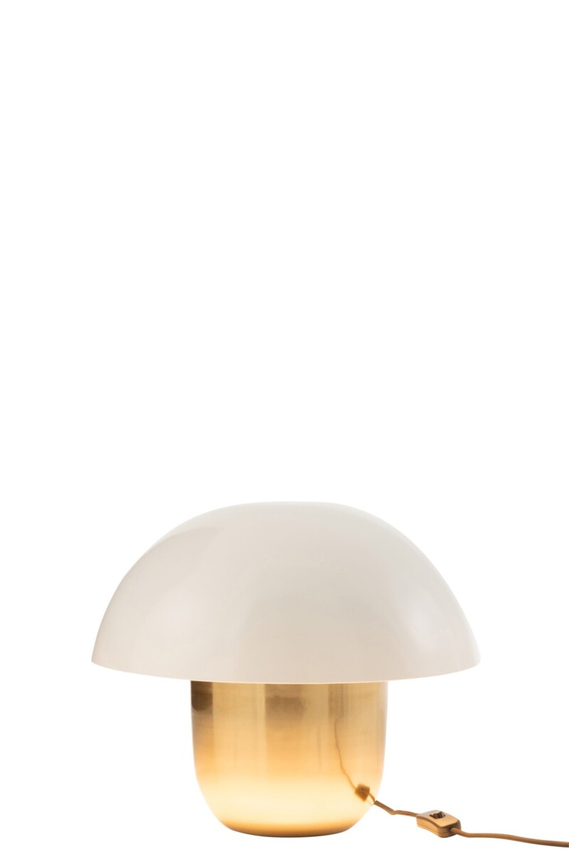 Lámpara de mesa clásica dorada y blanca en forma de seta Jolipa Mushroom - Imagen 4