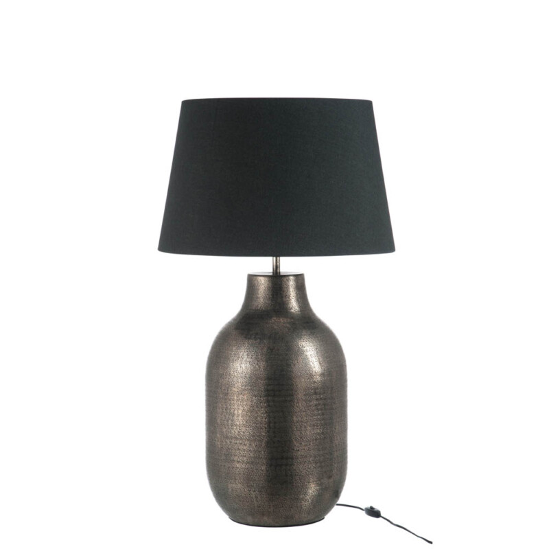 Lámpara de mesa clásica negra con pantalla redonda Jolipa Lacey - Imagen 2