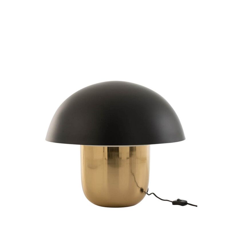 Lámpara de mesa clásica seta dorada con negro Jolipa Mushroom - Imagen 2