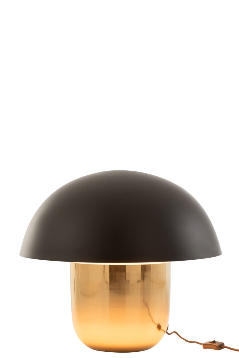 Lámpara de mesa clásica seta dorada con negro Jolipa Mushroom - Imagen 3