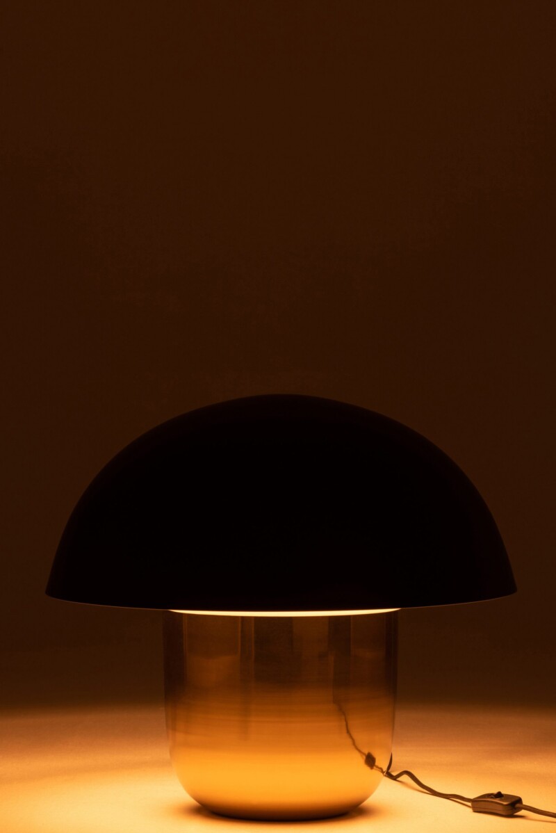 lampara-de-mesa-clasica-seta-dorada-con-negro-jolipa-mushroom-15658-4
