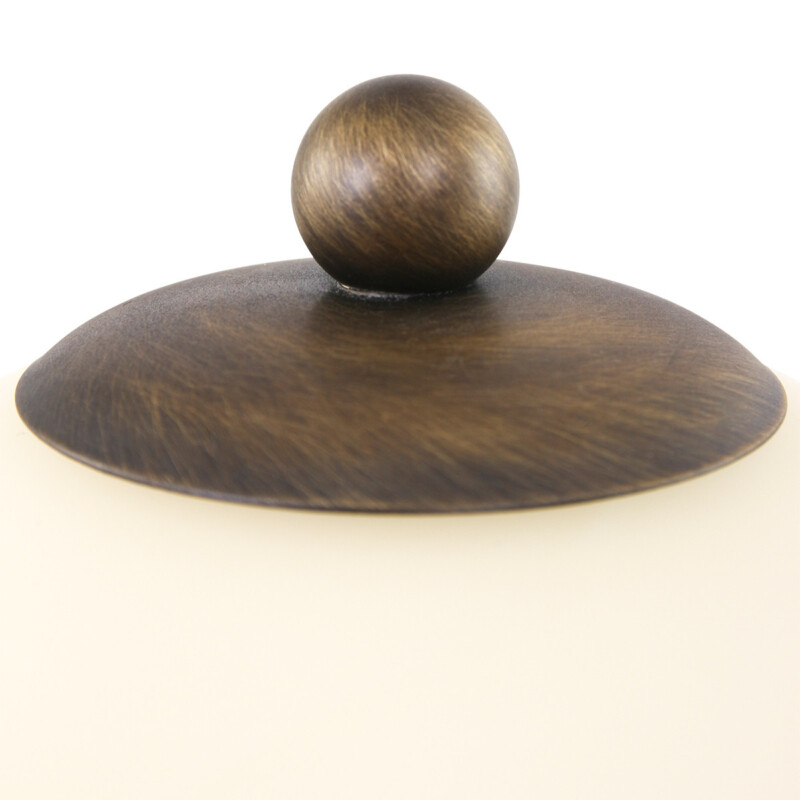 Lámpara de mesa de bronce con pantalla de vidrio marmolado torcido Steinhauer Capri - Imagen 5