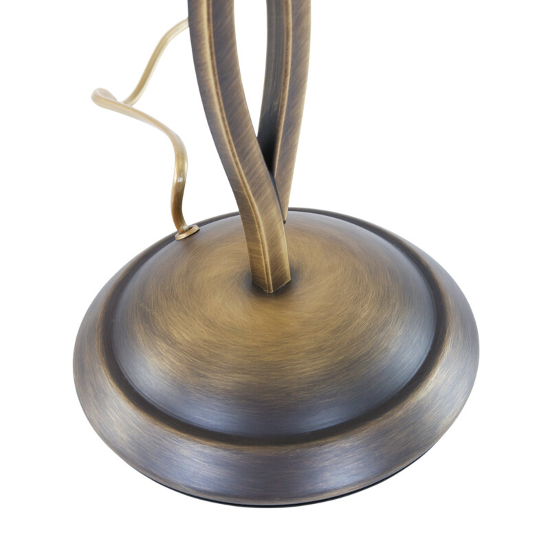 Lámpara de mesa de bronce con pantalla de vidrio marmolado torcido Steinhauer Capri - Imagen 6