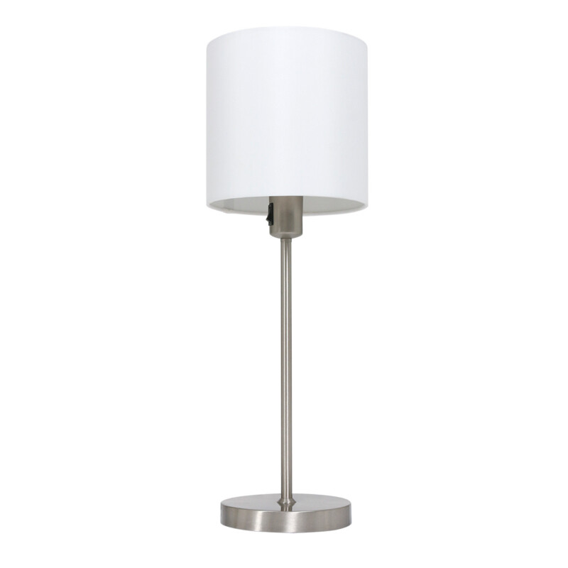 Lámpara de mesa de metal y tela moderna Mexlite Noor - Imagen 2