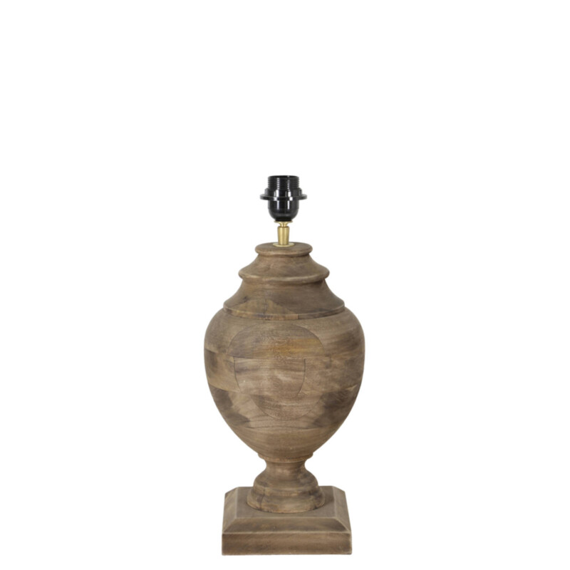 Lámpara de mesa de madera clásica beige Light and Living Milazzo - Imagen 2
