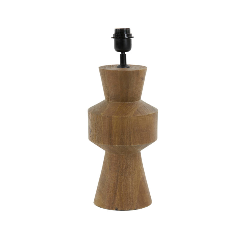 Lámpara de mesa de madera natural beige Light and Living Gregor - Imagen 2