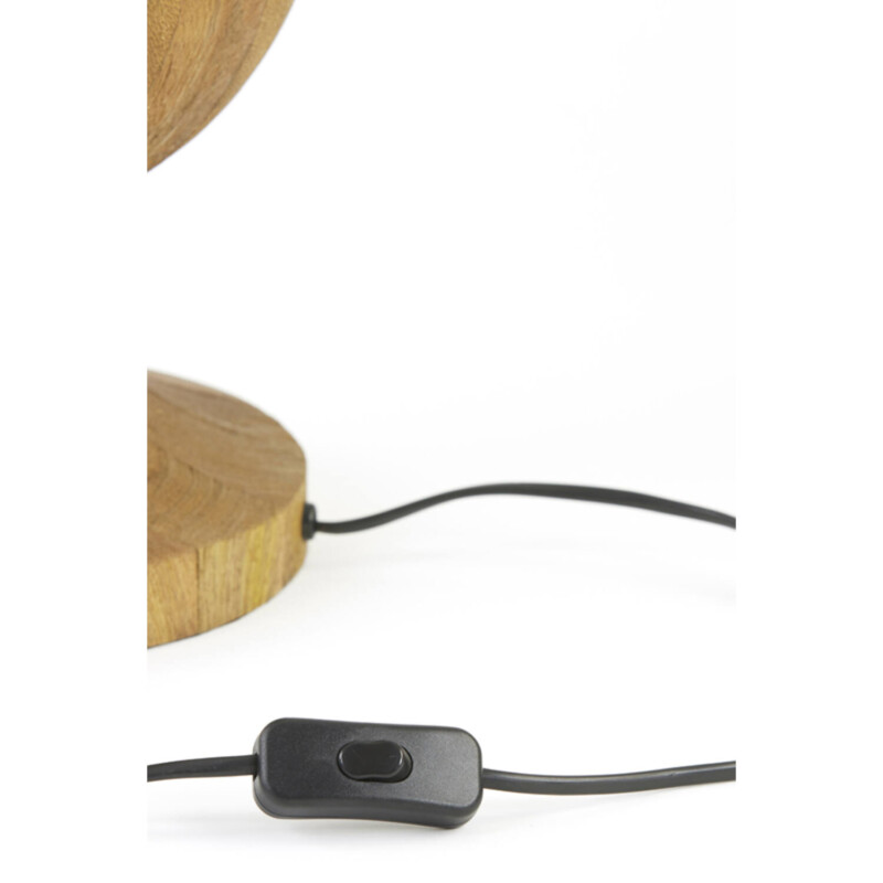Lámpara de mesa de madera natural marrón Light and Living Tomasso - Imagen 5