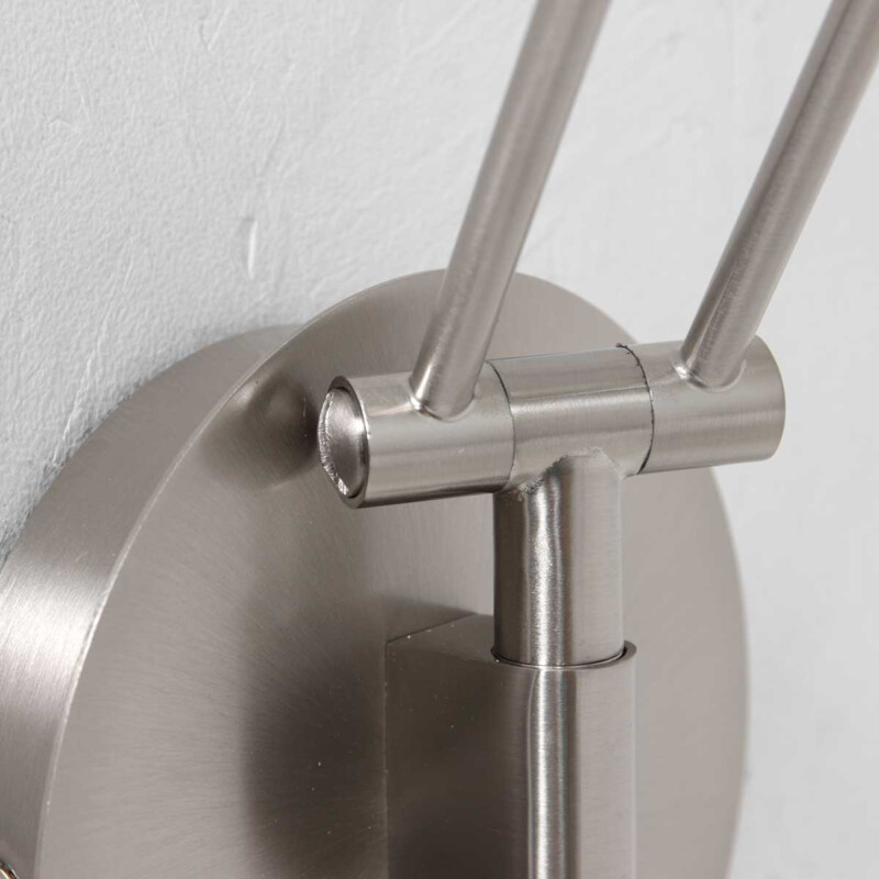 Aplique de pared redonda ajustable de color acero Steinhauer Soleil - Imagen 15