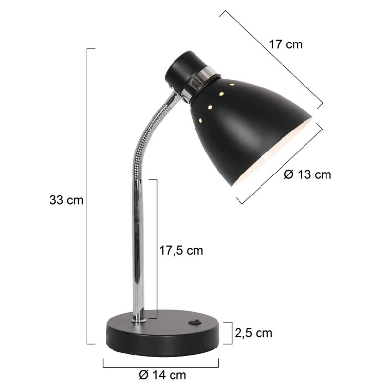 Lámpara de mesa escritorio Steinhauer Spring negro - Imagen 7