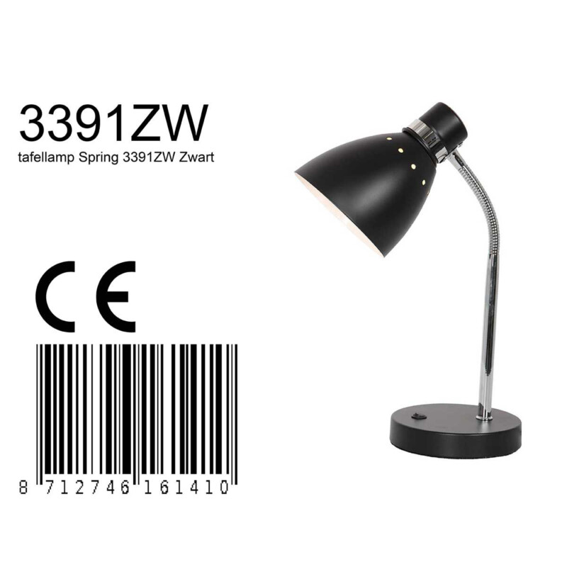 Lámpara de mesa escritorio Steinhauer Spring negro - Imagen 8