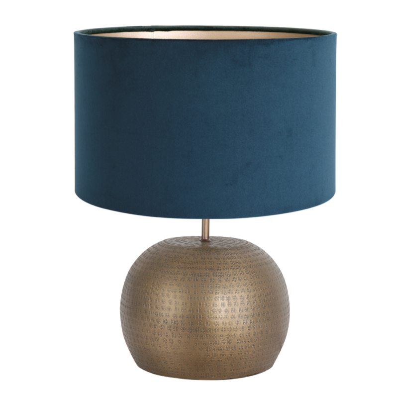 lampara-de-mesa-esfera-bronce-steinhauer-brass-azul-7343br