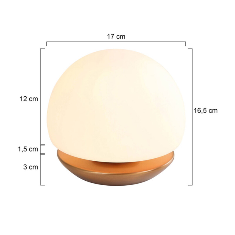 Lámpara de mesa esférica Steinhauer Ancilla LED color bronce - Imagen 6