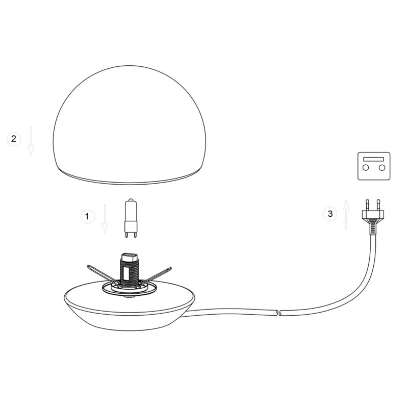 Lámpara de mesa esférica Steinhauer Ancilla LED color bronce - Imagen 8