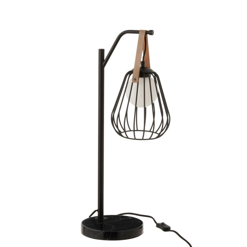 Lámpara de mesa industrial negra estilo farol Jolipa Ignes - Imagen 2
