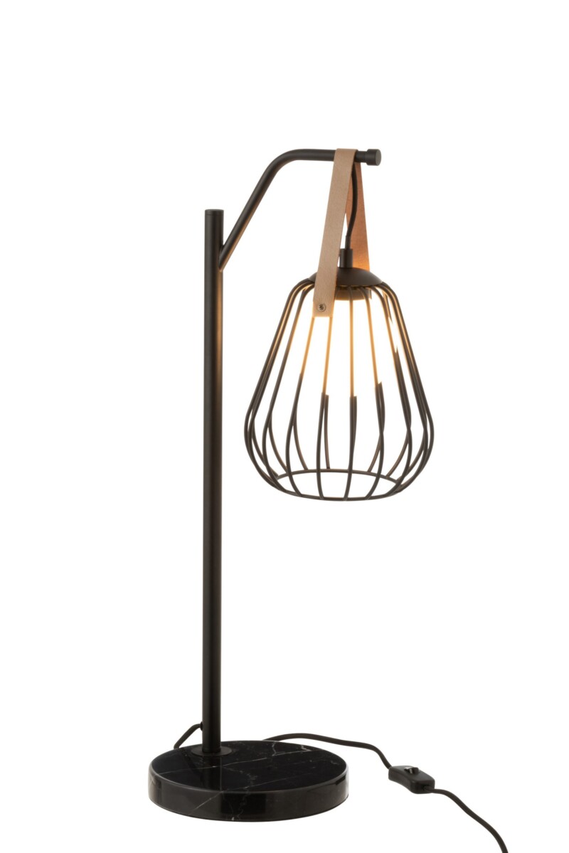 Lámpara de mesa industrial negra estilo farol Jolipa Ignes - Imagen 4