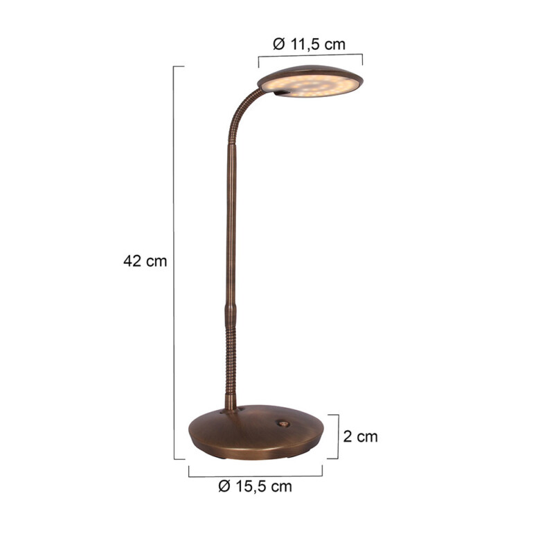Lámpara de mesa LED color bronce - Imagen 7