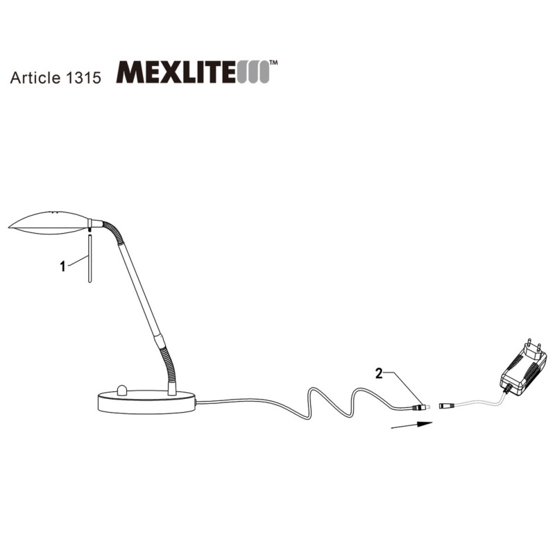 Lámpara de mesa LED regulable Mexlite Eloi - Imagen 9
