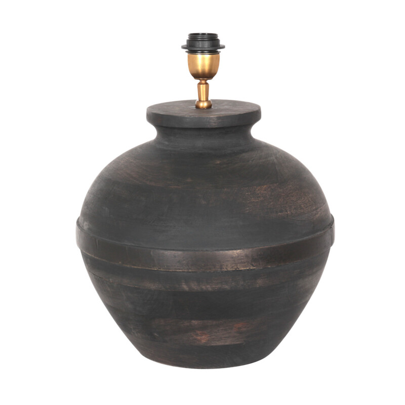 Lámpara de mesa de madera negra rural Anne Light & Home Lyons - Imagen 2