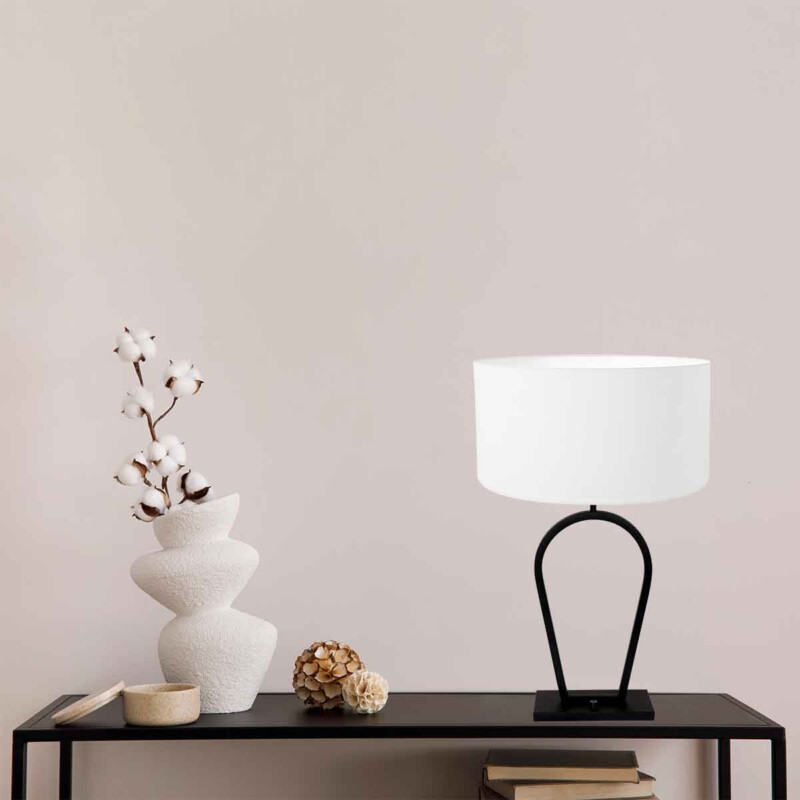 Lámpara de mesa negra de metal de moda Steinhauer Stang - Imagen 3