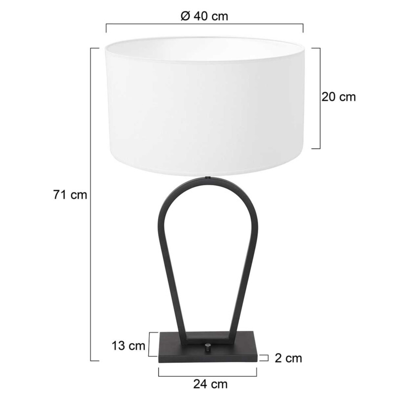 Lámpara de mesa negra de metal de moda Steinhauer Stang - Imagen 7
