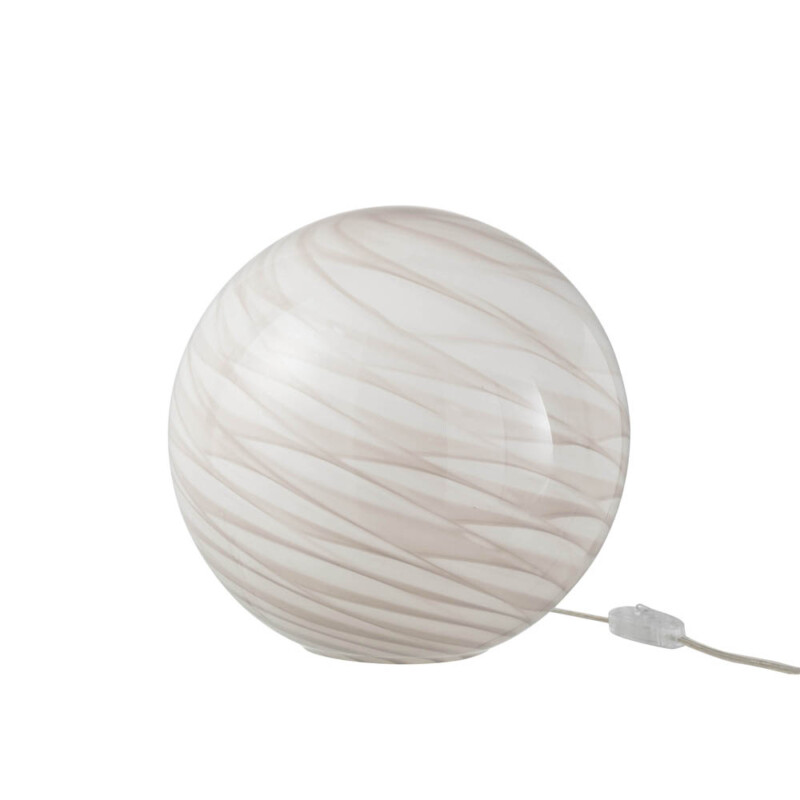 Lámpara de mesa moderna blanca con beige Jolipa Dany - Imagen 2