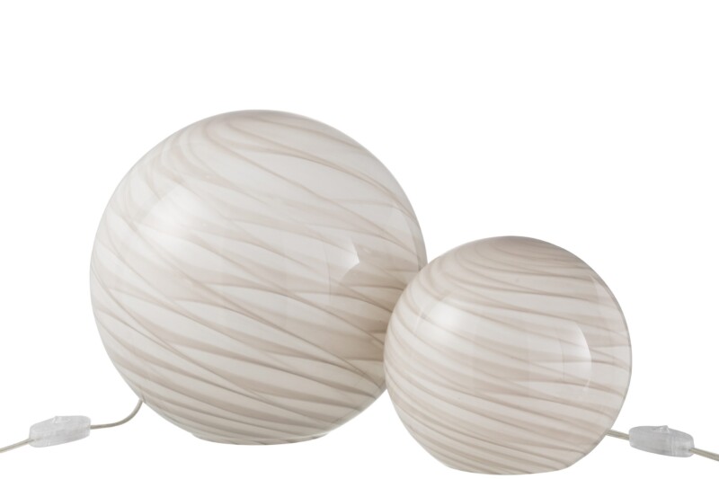 Lámpara de mesa moderna blanca con beige Jolipa Dany - Imagen 6
