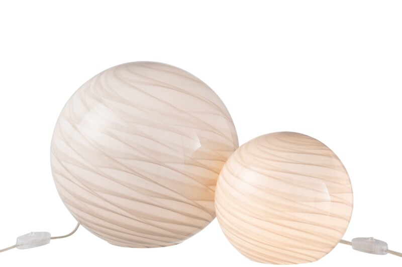 Lámpara de mesa moderna blanca con beige Jolipa Dany - Imagen 7