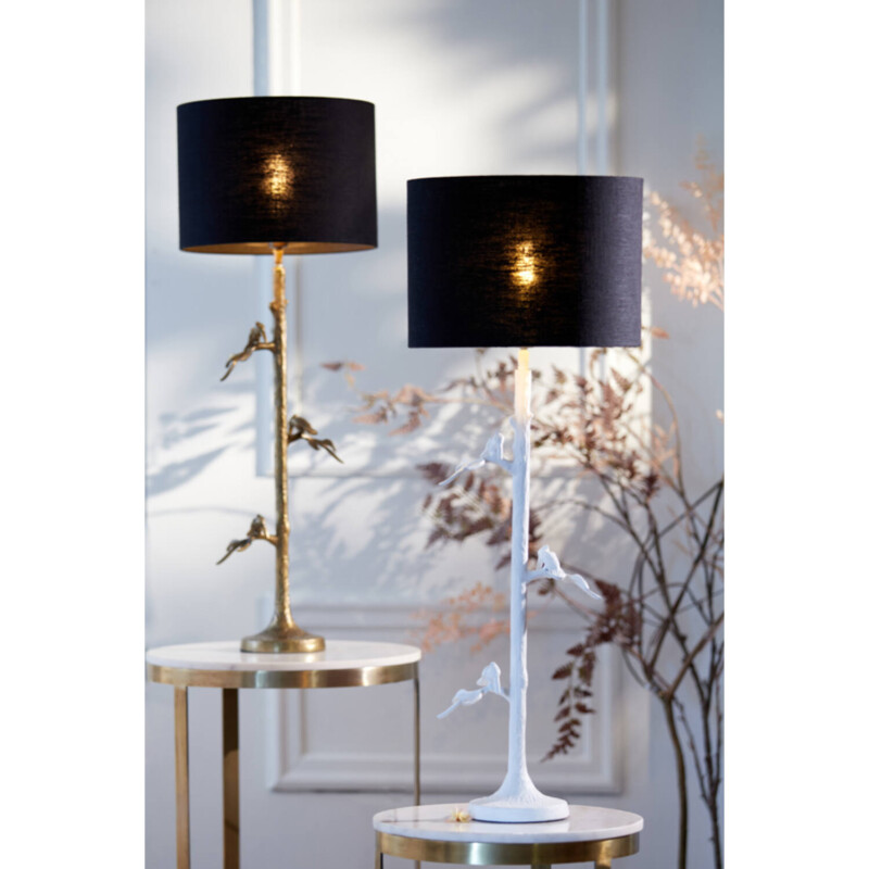 Lámpara de mesa moderna blanca con decoración de ave Light and Living Branch - Imagen 3