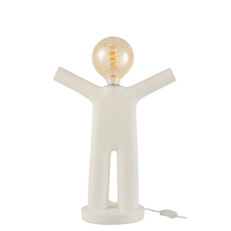 Lámpara de mesa moderna blanca con figura humana Jolipa P'tit Maurice Poly - Imagen 2