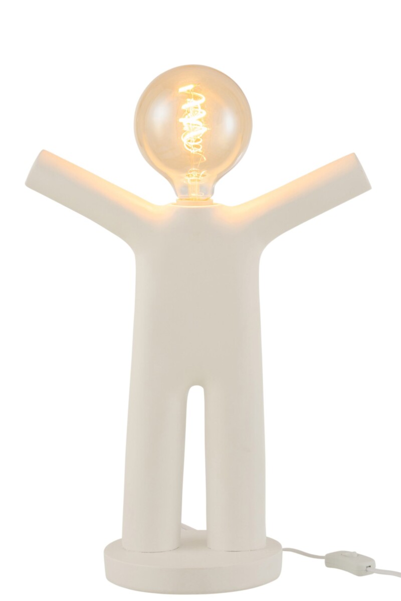Lámpara de mesa moderna blanca con figura humana Jolipa P'tit Maurice Poly - Imagen 3