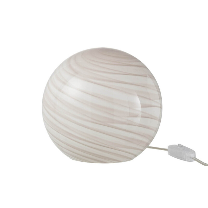 Lámpara de mesa moderna blanca con marrón Jolipa Dany - Imagen 2