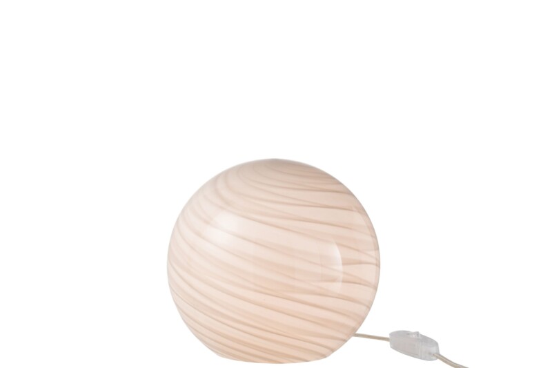 Lámpara de mesa moderna blanca con marrón Jolipa Dany - Imagen 3