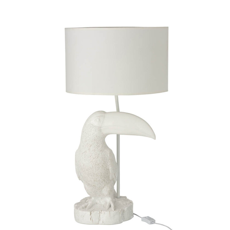 Lámpara de mesa moderna blanca con pájaro Jolipa Toucan Poly - Imagen 2