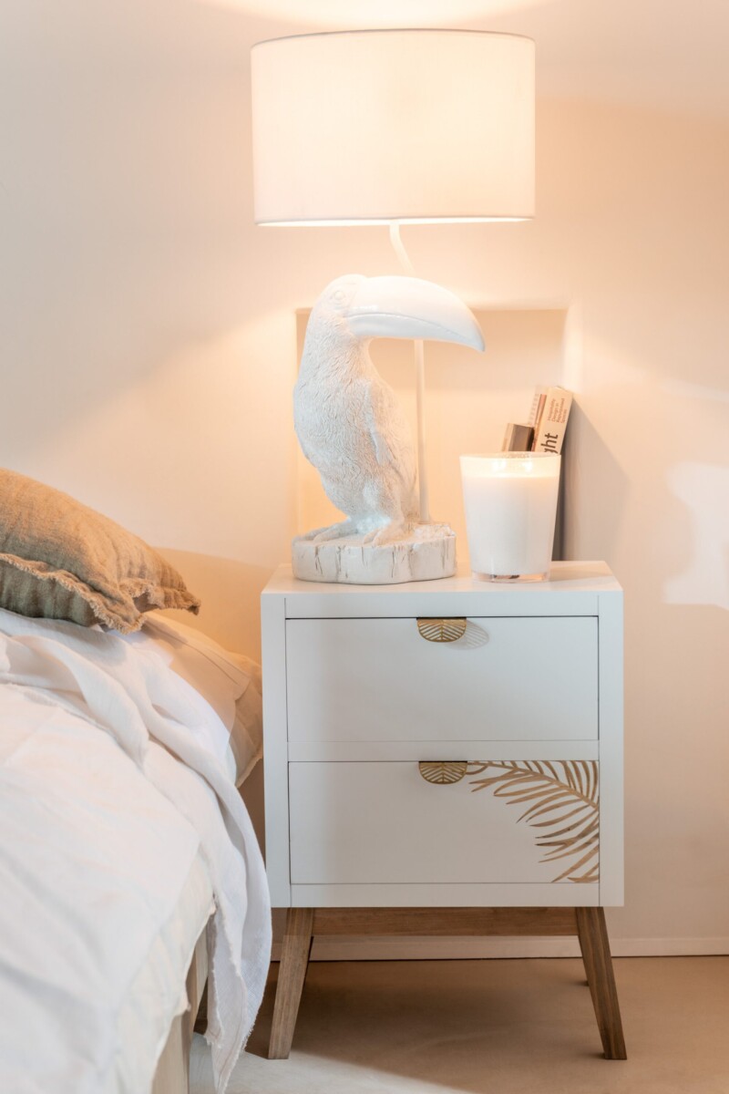Lámpara de mesa moderna blanca con pájaro Jolipa Toucan Poly - Imagen 3