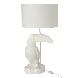 lampara-de-mesa-moderna-blanca-con-pajaro-jolipa-toucan-poly-11699