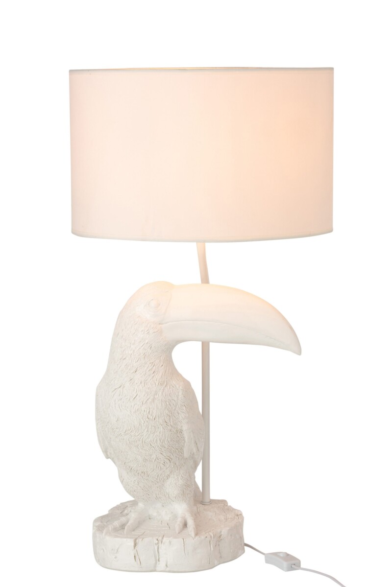 Lámpara de mesa moderna blanca con pájaro Jolipa Toucan Poly - Imagen 4