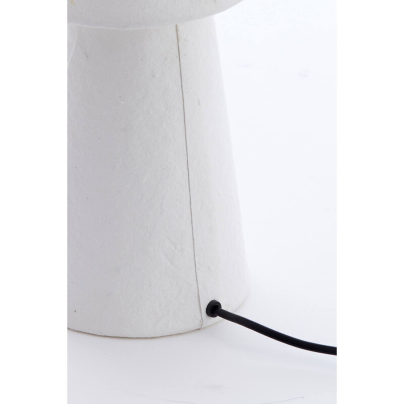 Lámpara de mesa moderna blanca con pantalla redonda Light and Living Raeni - Imagen 4
