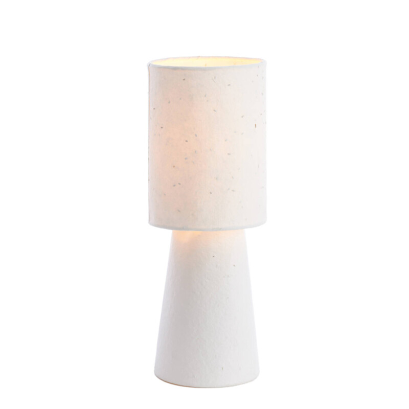 Lámpara de mesa moderna blanca con pantalla redonda Light and Living Raeni - Imagen 7