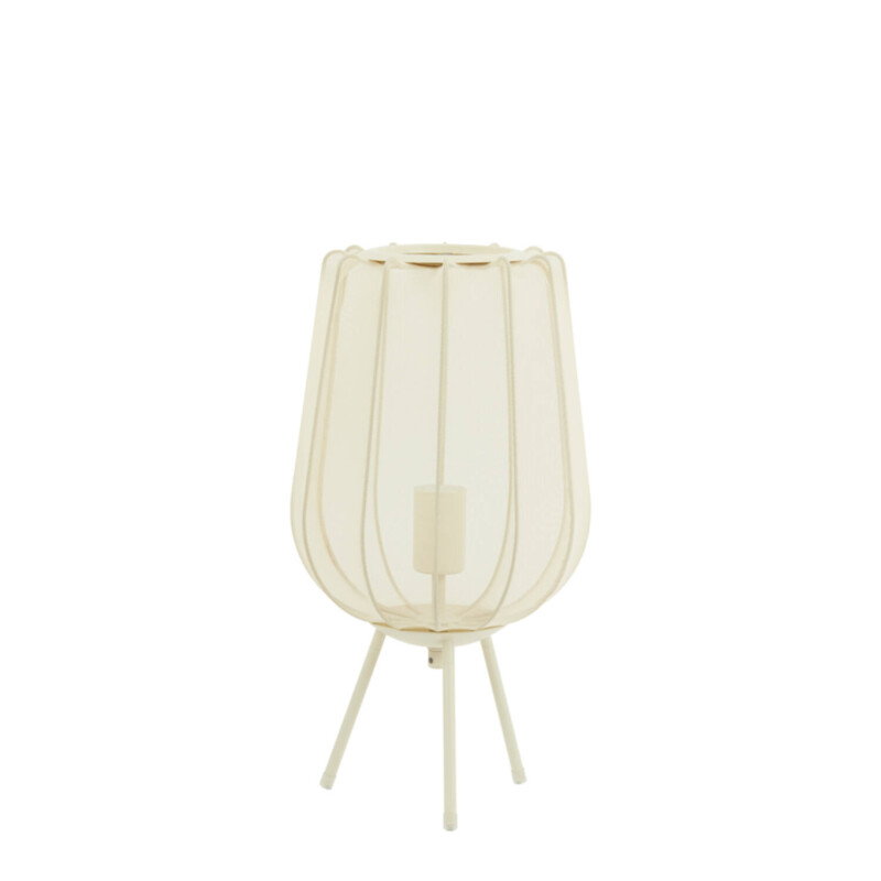 Lámpara de mesa moderna blanca con trípode Light and Living Plumeria - Imagen 2