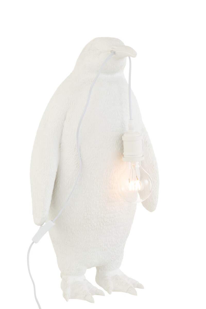Lámpara de mesa moderna blanca de pingüino Jolipa Penguin Poly - Imagen 4