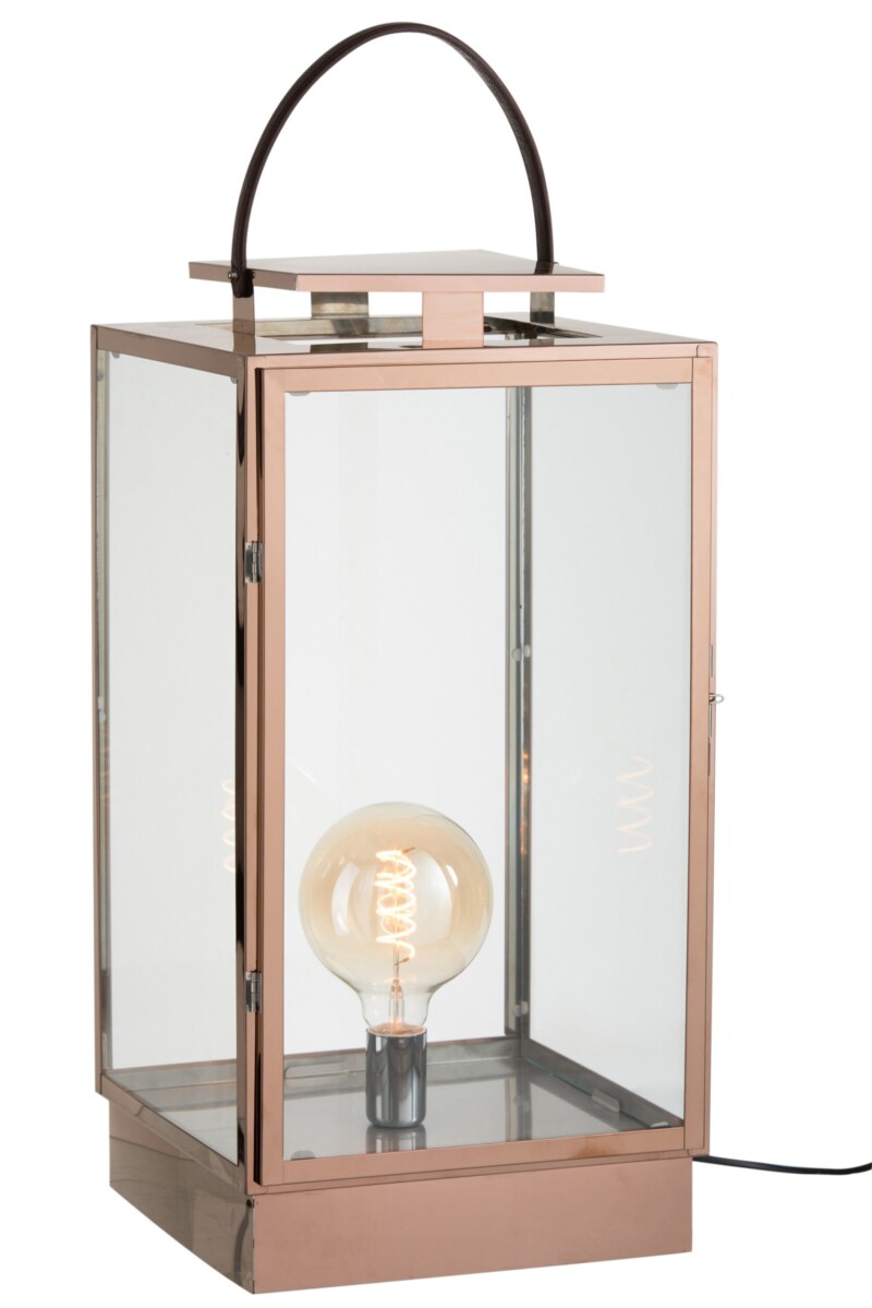 Lámpara de mesa moderna con farol rectangular Jolipa Nadia - Imagen 3