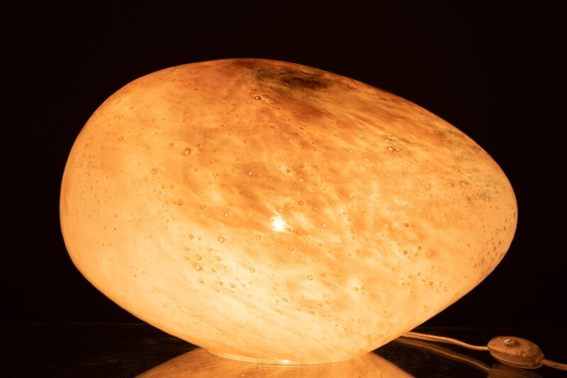 Lámpara de mesa moderna de vidrio rojizo Jolipa Dany - Imagen 4
