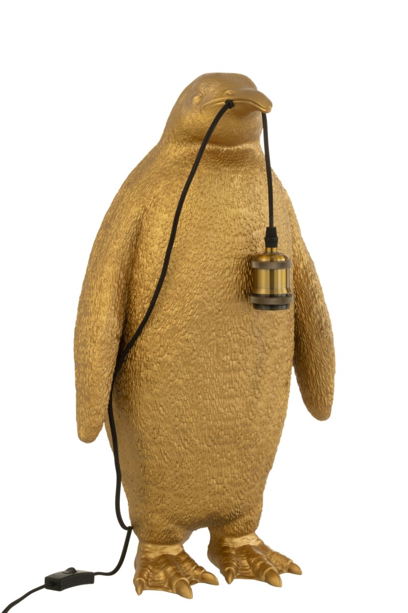 Lámpara de mesa moderna dorada de pingüino Jolipa Penguin Poly - Imagen 5