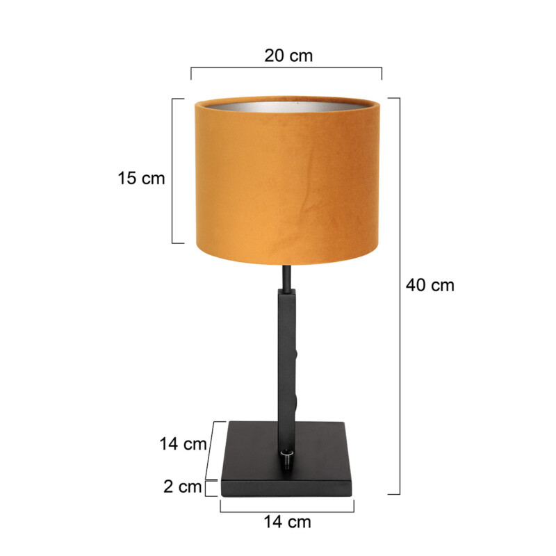 Lámpara de mesa moderna en ocre Steinhauer Stang - Imagen 6
