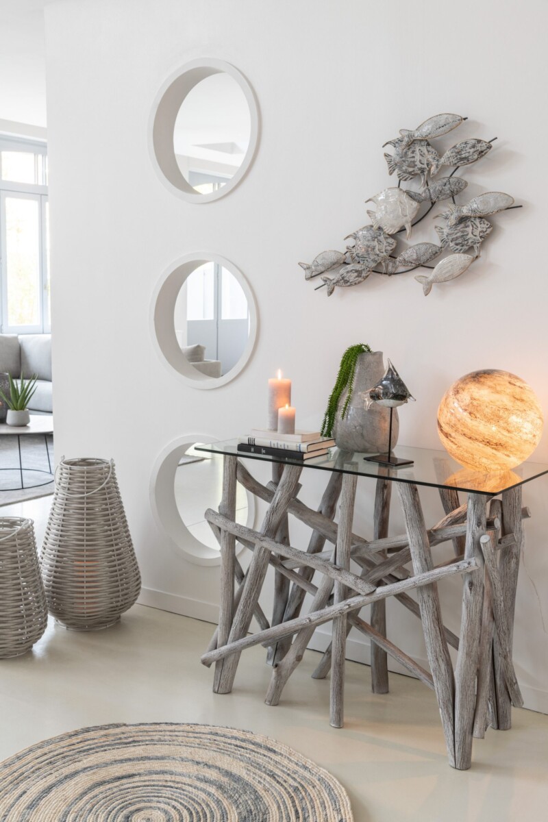 Lámpara de mesa moderna gris jaspeada Jolipa Dany - Imagen 3