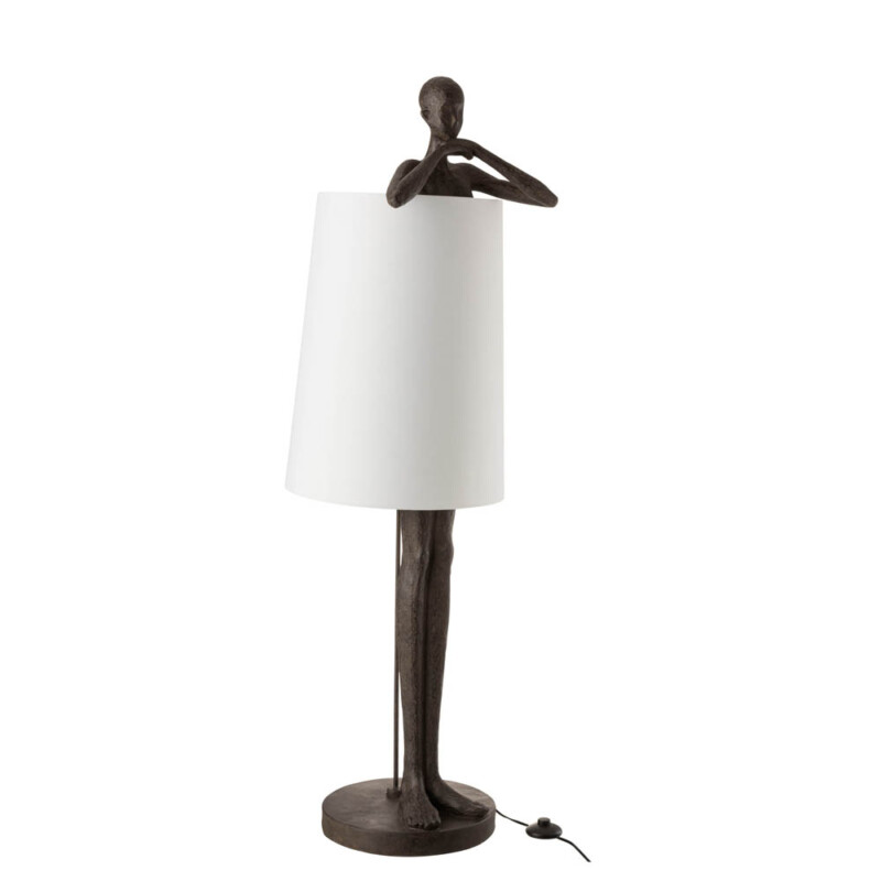 Lámpara de mesa moderna marrón figura humana Jolipa Man Poly - Imagen 2