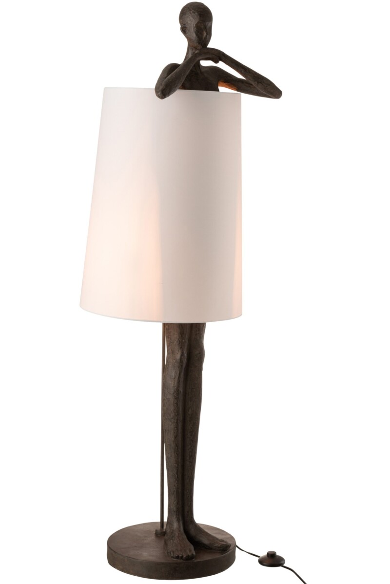 Lámpara de mesa moderna marrón figura humana Jolipa Man Poly - Imagen 3