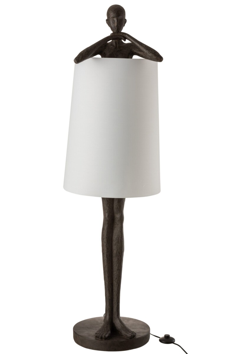 Lámpara de mesa moderna marrón figura humana Jolipa Man Poly - Imagen 5